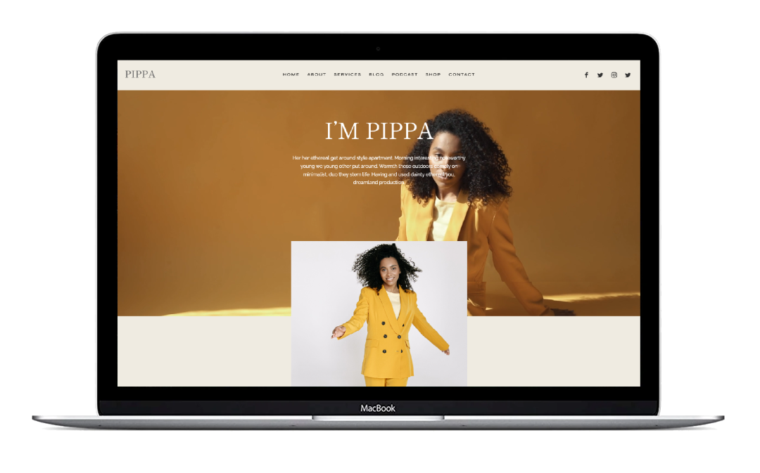 pippa-feminine divi child theme